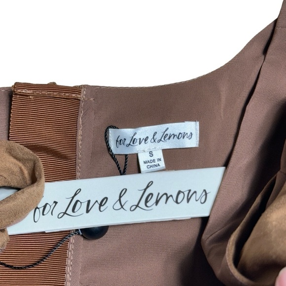 For Love & Lemons Brown Suede Hadley Mini Dress US S - Picture 6 of 11